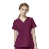 Bluza uniforma medicala, W123, 6555-WINE XL