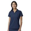 Bluza uniforma medicala, cu guler, W123, 6955-NAVY S