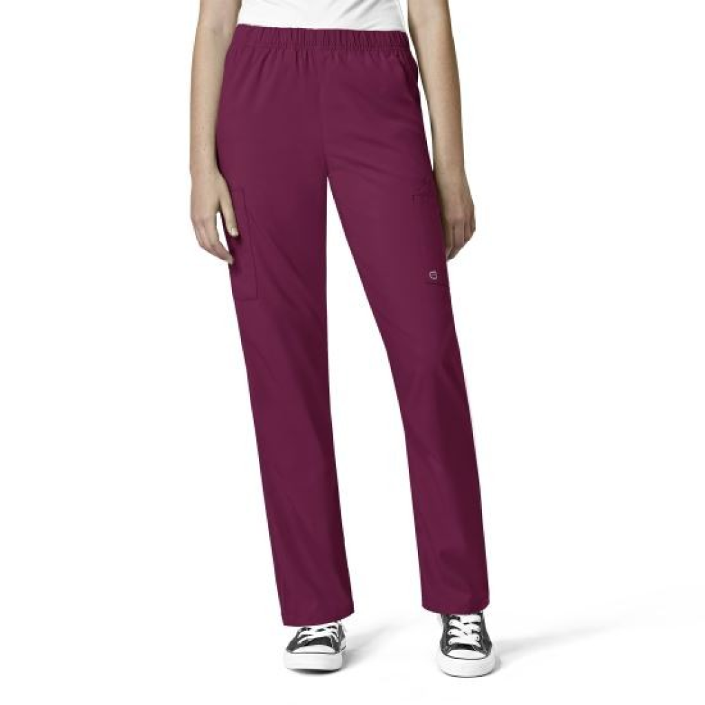 Pantaloni unisex uniforma medicala, W123, 5855-WINE(lung) 2XL