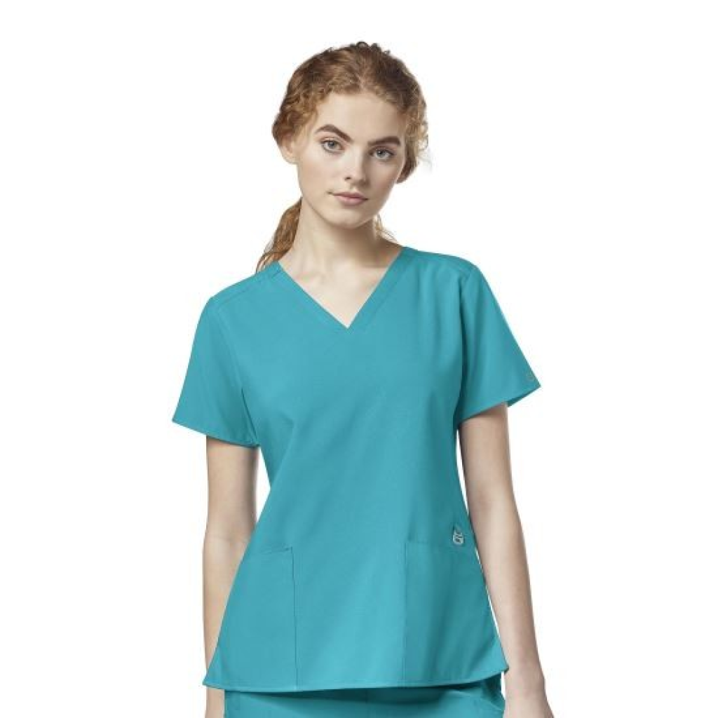 Bluza uniforma medicala, W123, 6555-TEAL L