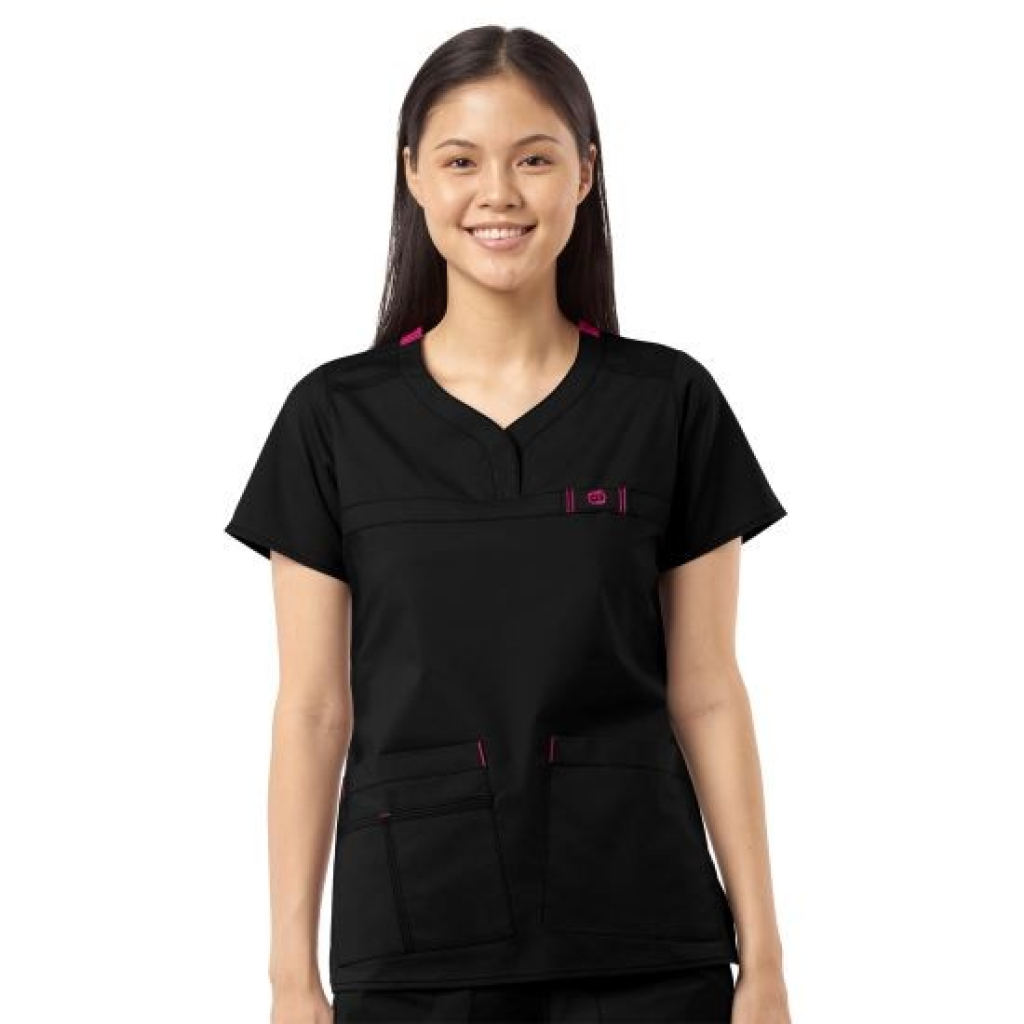 Bluza uniforma medicala, WonderFLEX, 6208-BLACK M