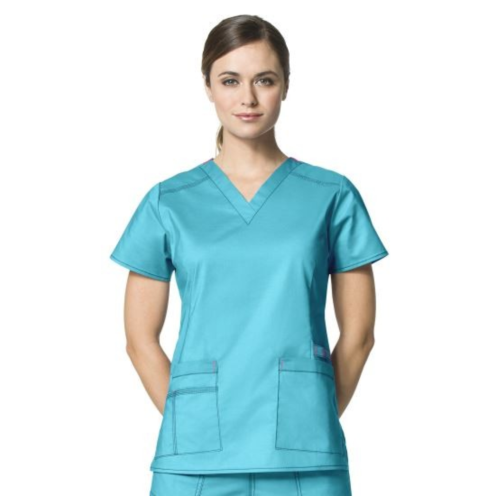 Bluza uniforma medicala, WonderFLEX, 6108-AQU