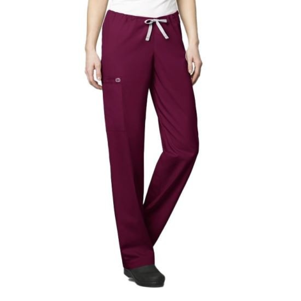 Pantaloni unisex uniforma medicala, WonderWORK, 500-WINE XL - LUNG